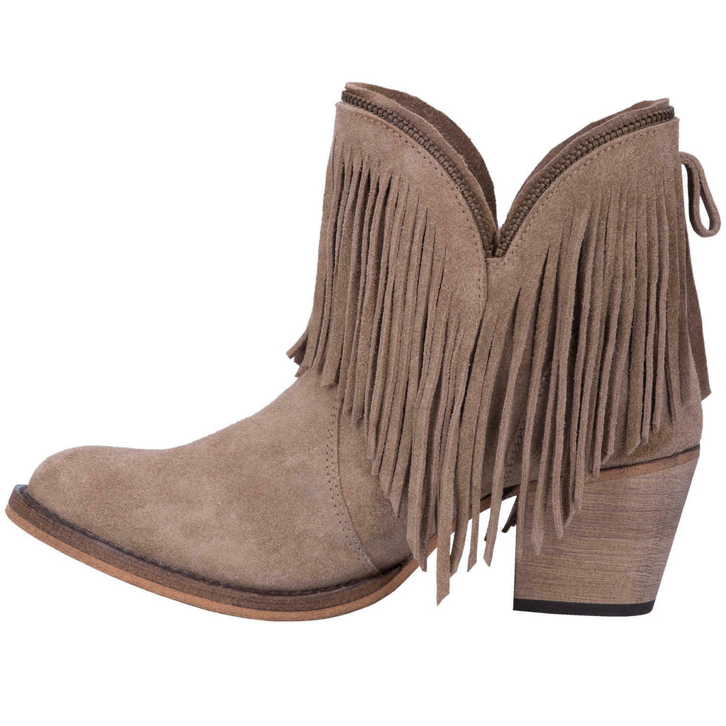 Dingo Ladies Juju Tan Leather Booties 