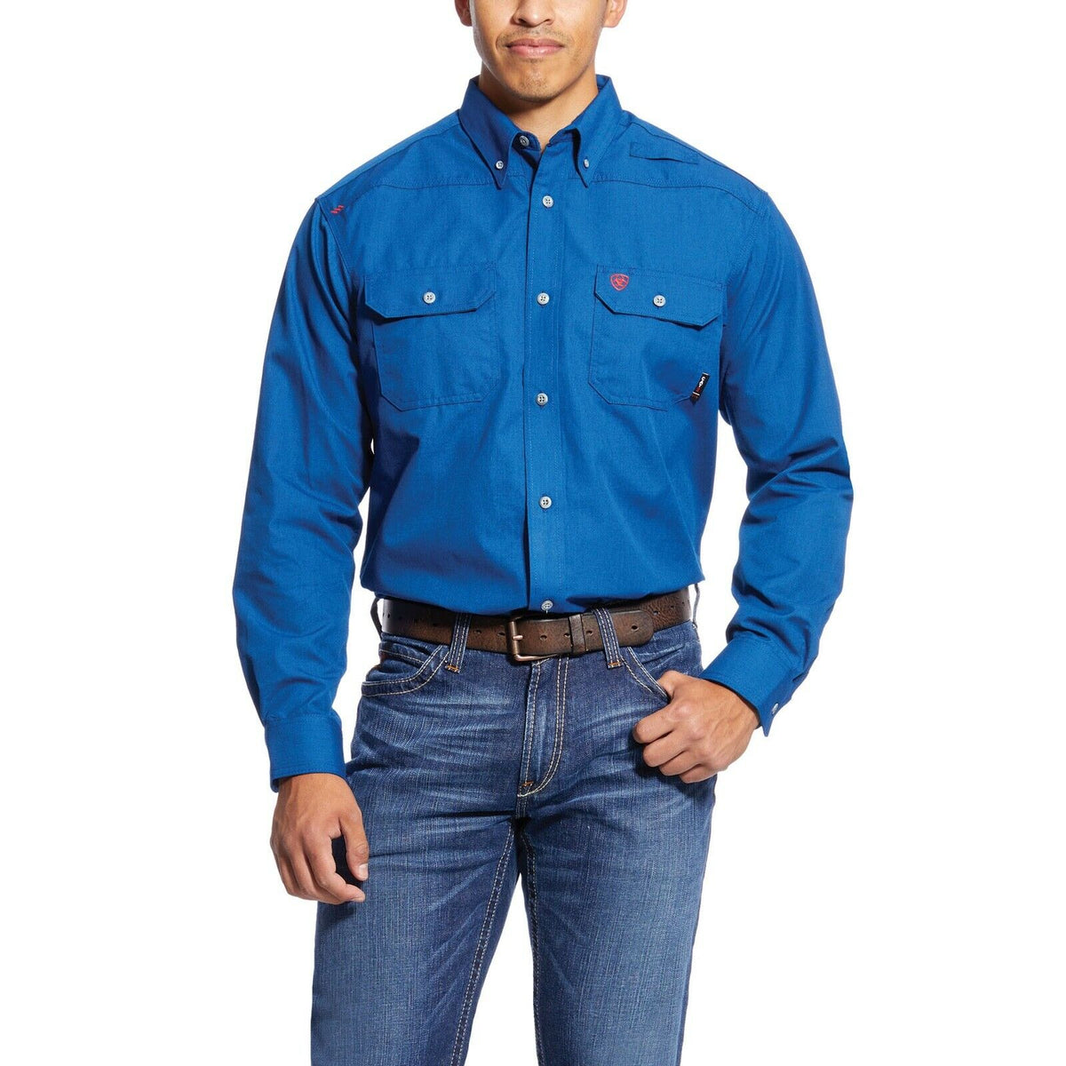 Ariat® Men's FR Featherlight Royal Blue Work Shirt 10025428 – Wild West ...