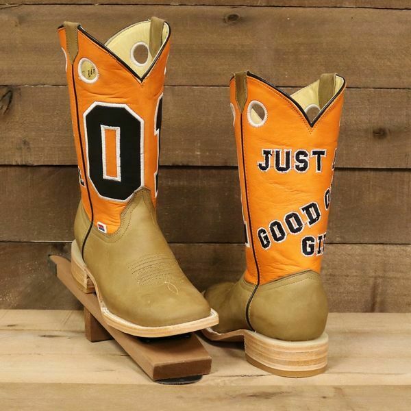 Rockinleather Ladies Orange Just A Good Ol Girl Boots 2165 Wild West Boot Store