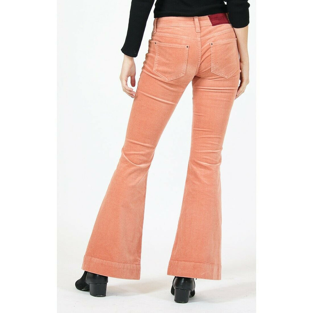 orange flare jeans