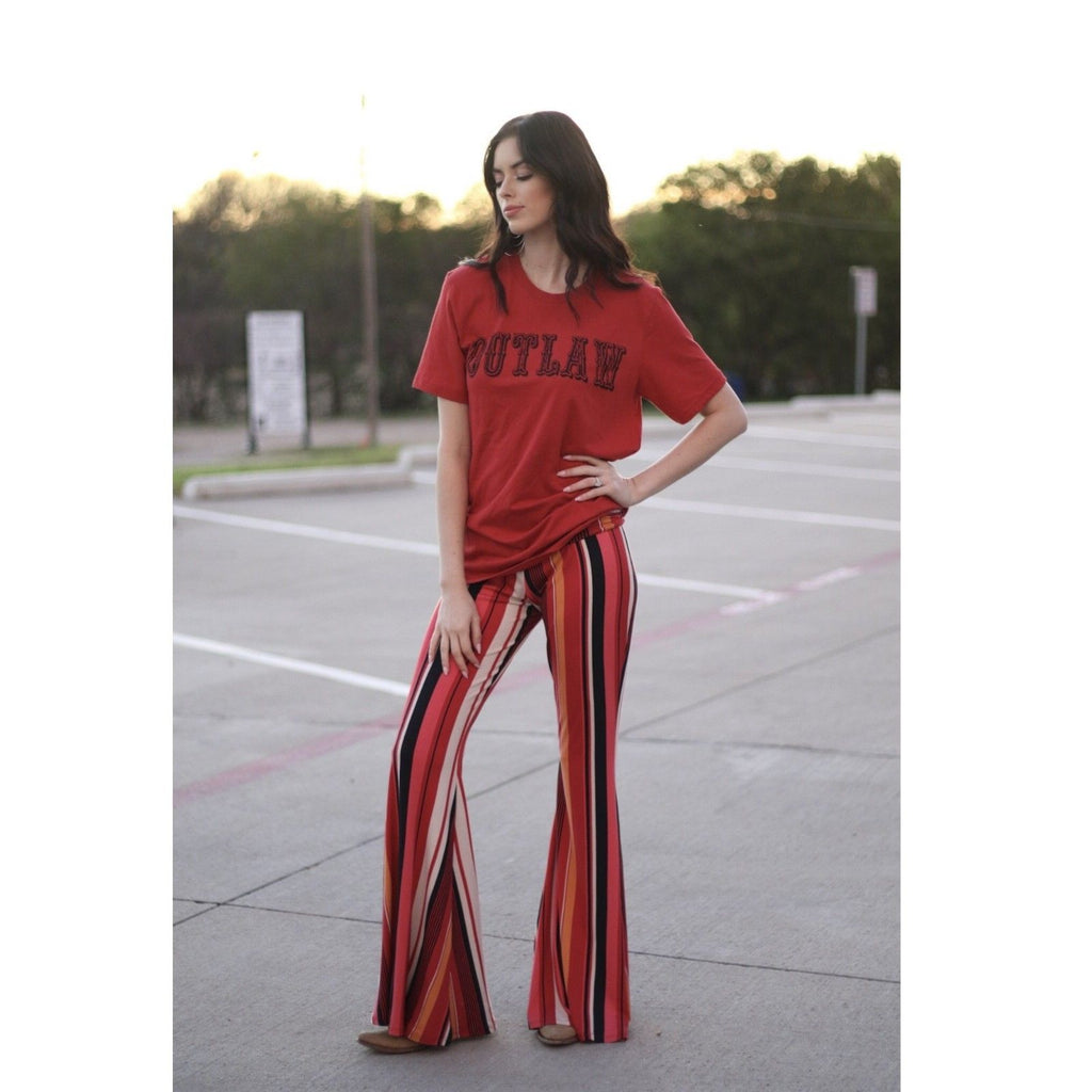 polyester bell bottom pants