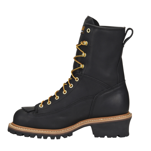 black logger boots