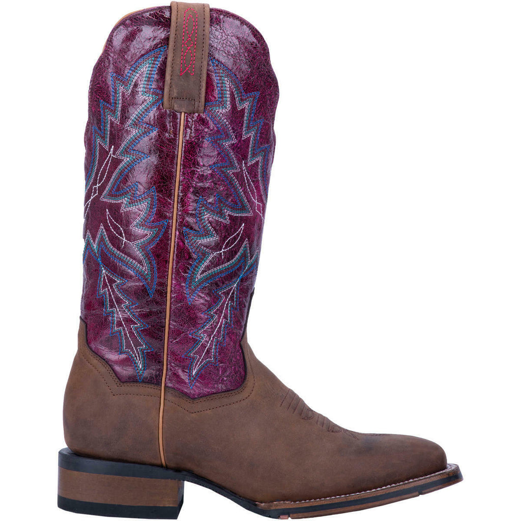 purple leather boots ladies