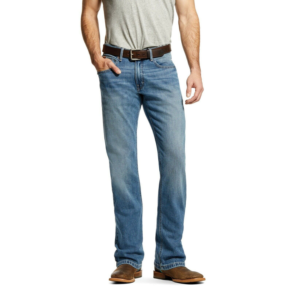 relaxed fit stretch jeans