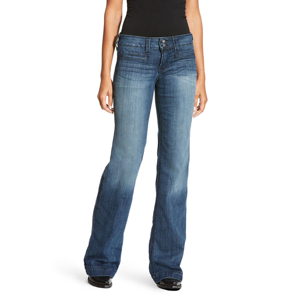 womens dark blue bootcut jeans