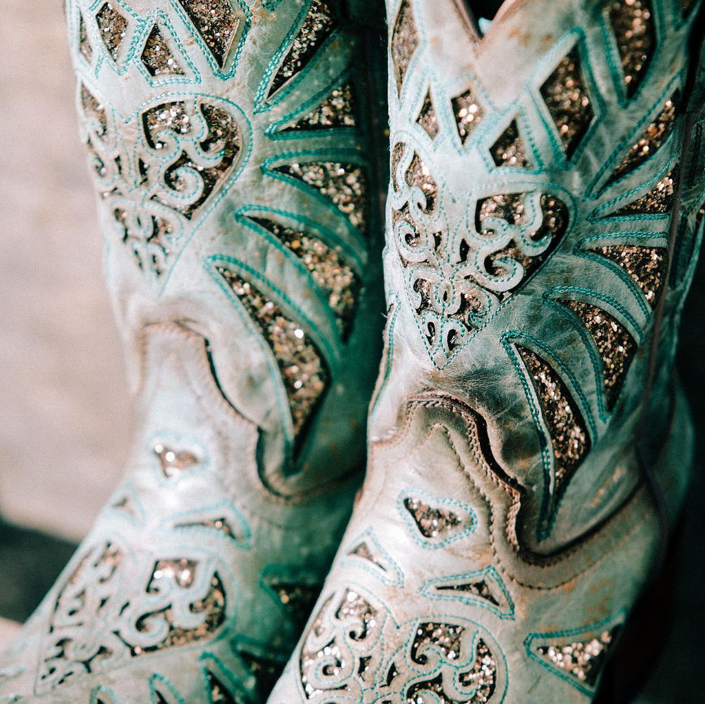 mint green cowgirl boots