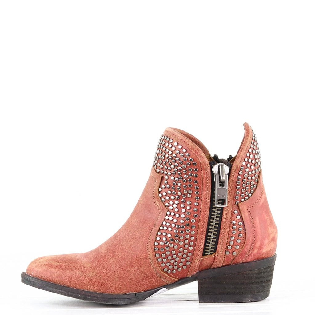 ladies orange ankle boots