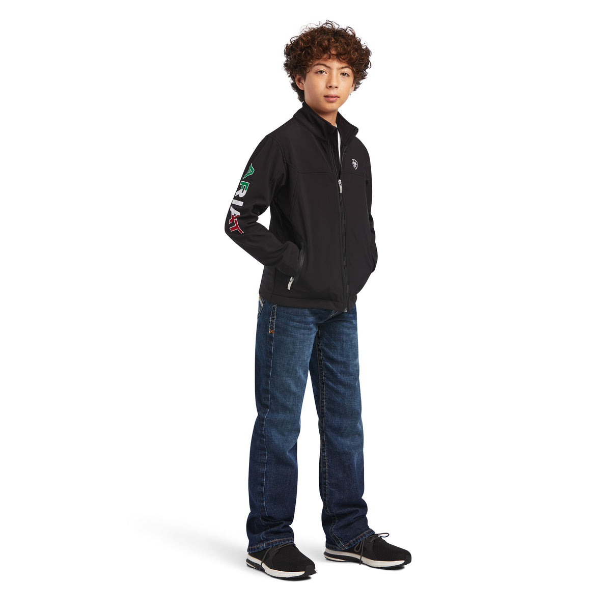 Ariat® Children's New Team Softshell Mexico Black Jacket 10036550 ...