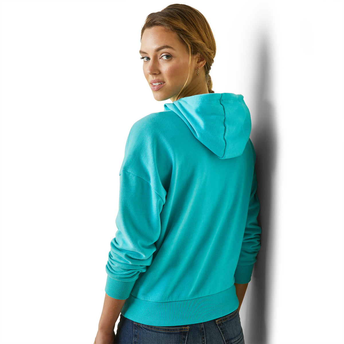 Ariat® Ladies Just Hood Mid Layer Heather Pool Blue Hoodie 10043444 ...