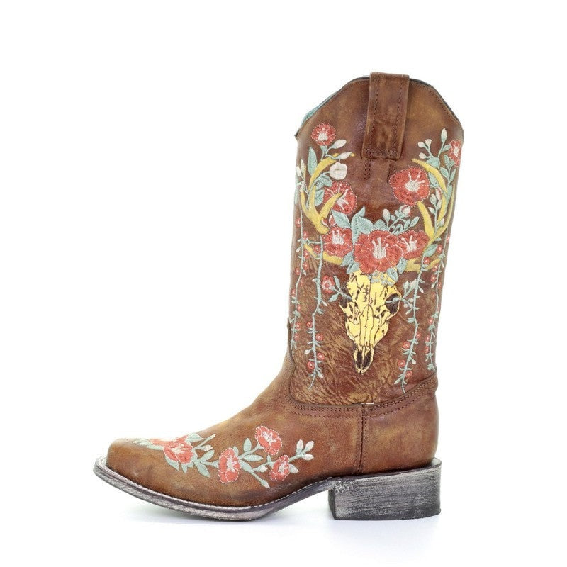 corral deer skull boots