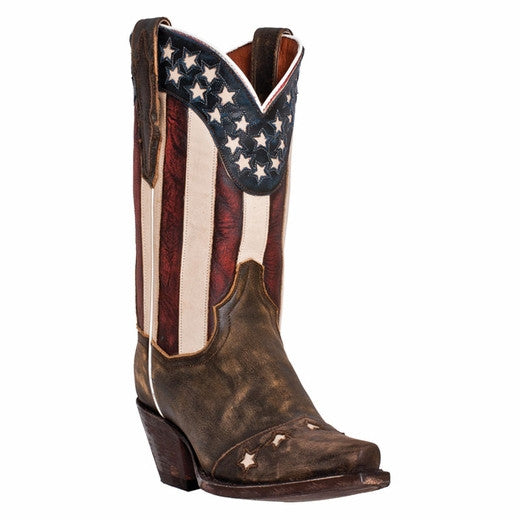 Dan Post Ladies Liberty Flag Western 