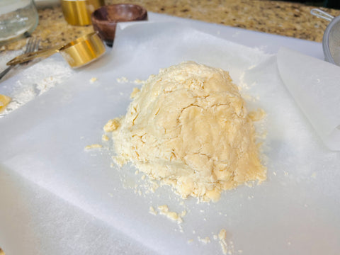 Dough kneaded and into a ball