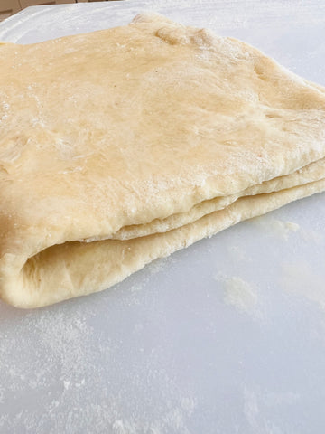 Folded pastry dough