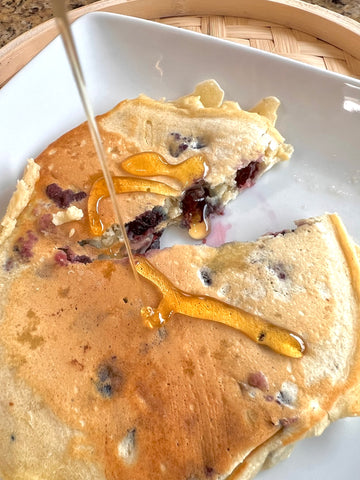 Honey and Blueberry Pancakes