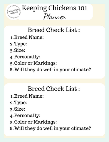Breed Check List