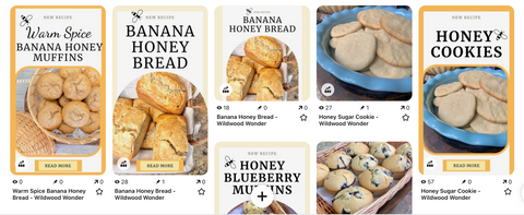 Pinterest Honey Recipe Board Image