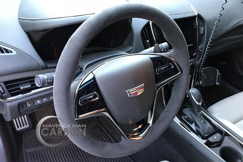 Genuine Cadillac Ats V 2015 2018 Jet Black Suede Steering Wheel