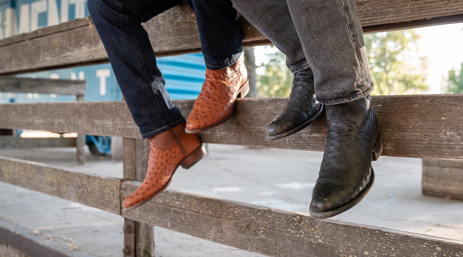 Men's Ostrich Zip-Up Boot - Full-Quill Zipper Cowboy Boots | The Zane