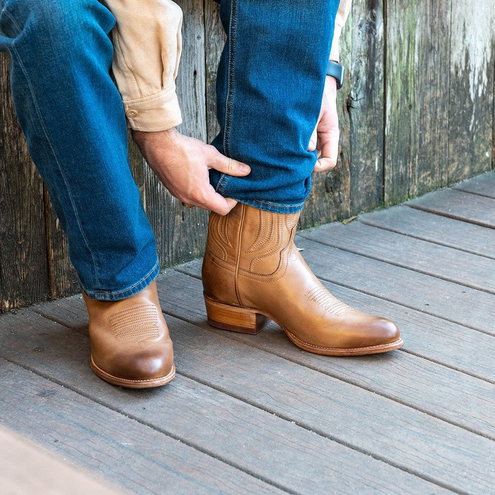 Men's Leather Cowboy Boots - Calfskin Western Boot | The Cartwright