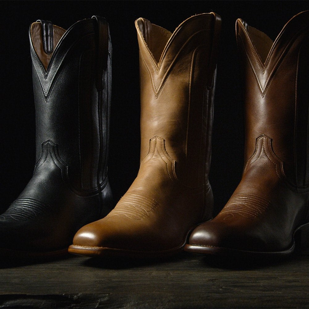 Men's Square Toe Cowboy Boots - Leather 