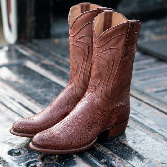 Men's Lizard Skin Cowboy Boots - Exotic 