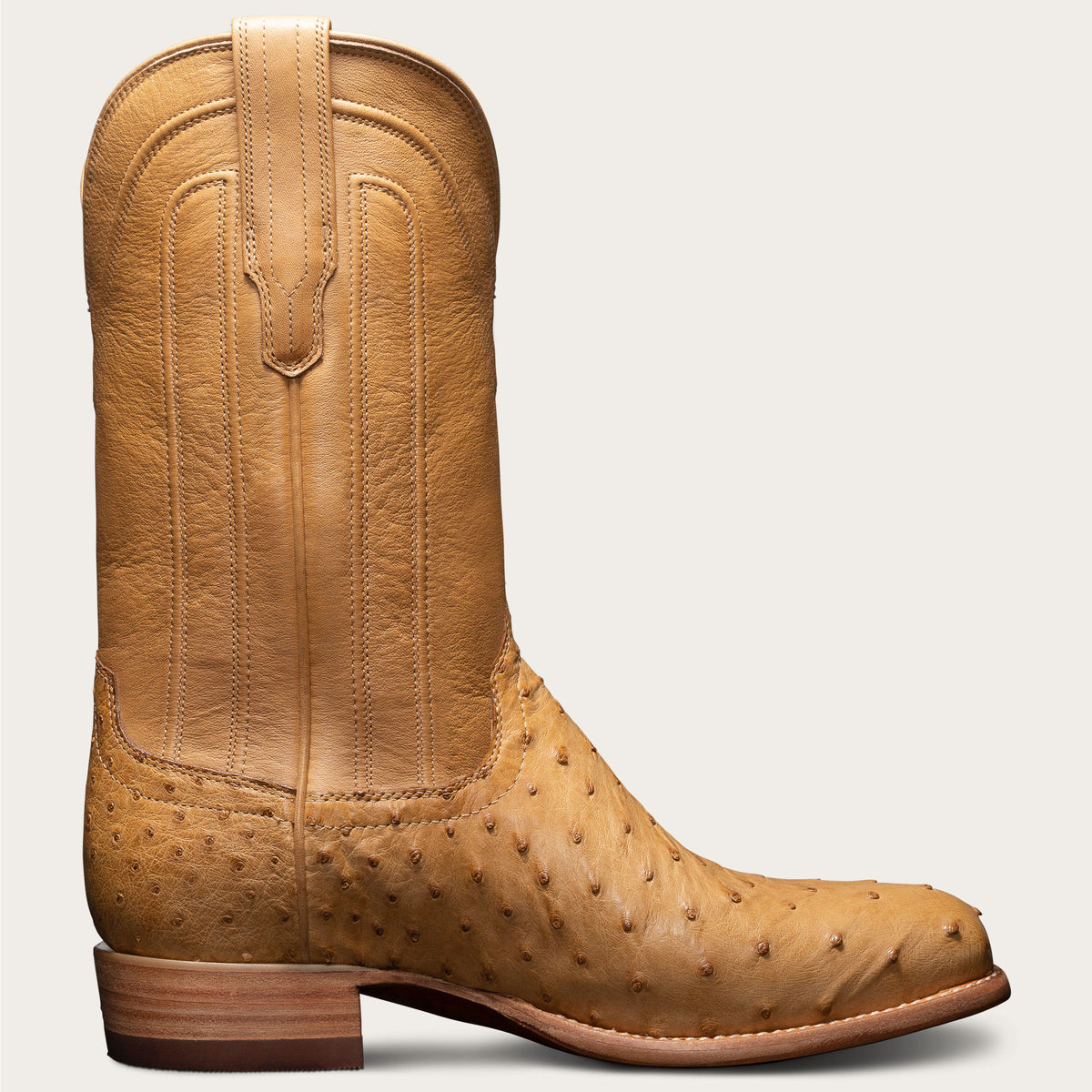 Men's Square Toe Cowboy Boots - Ostrich 