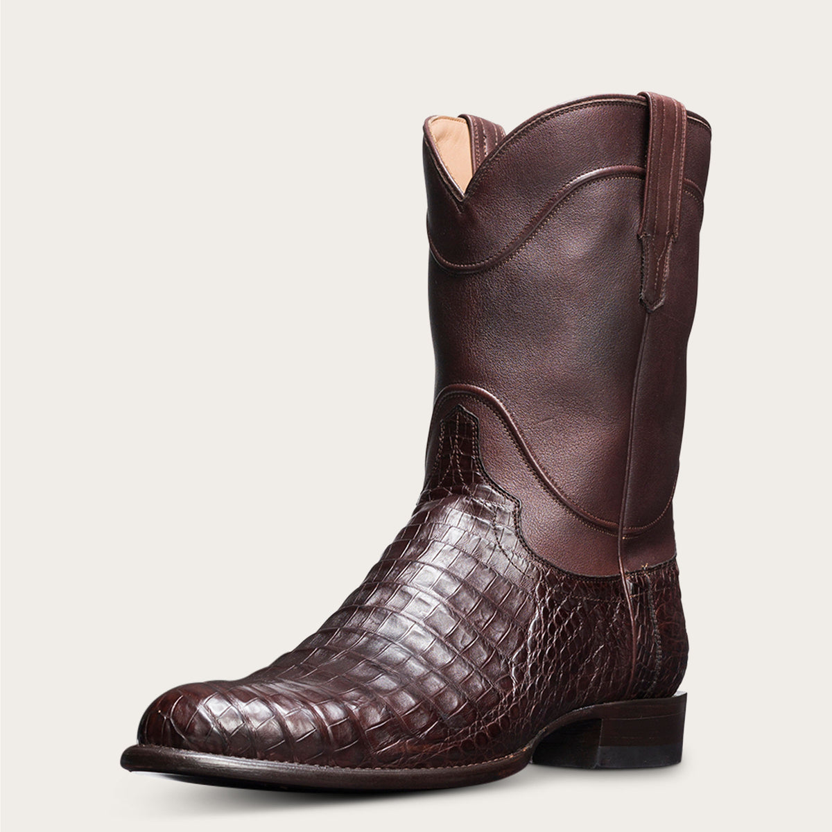 Men's Caiman Belly Roper Boots - Exotic 