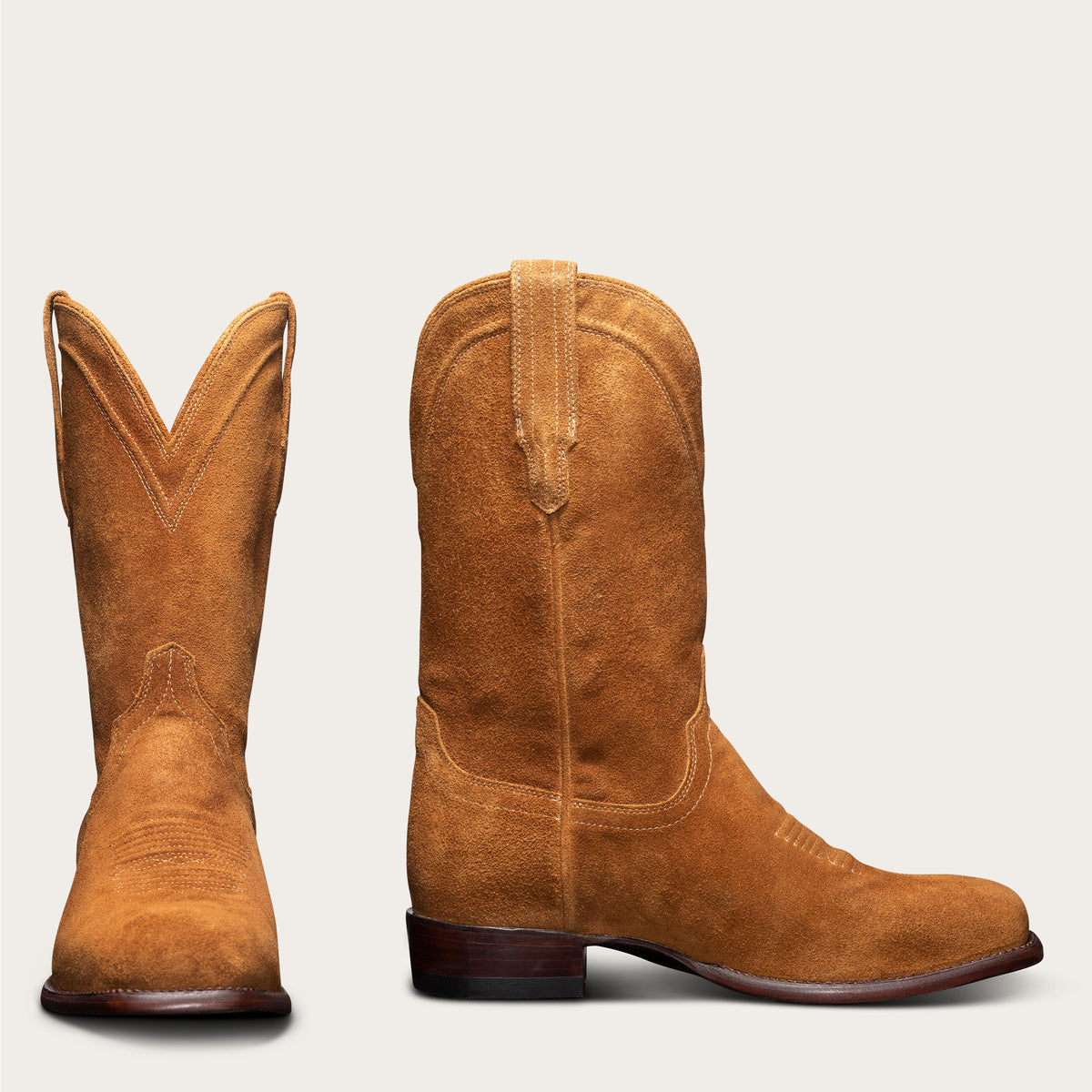 Men's Square Toe Cowboy Boots - Suede 