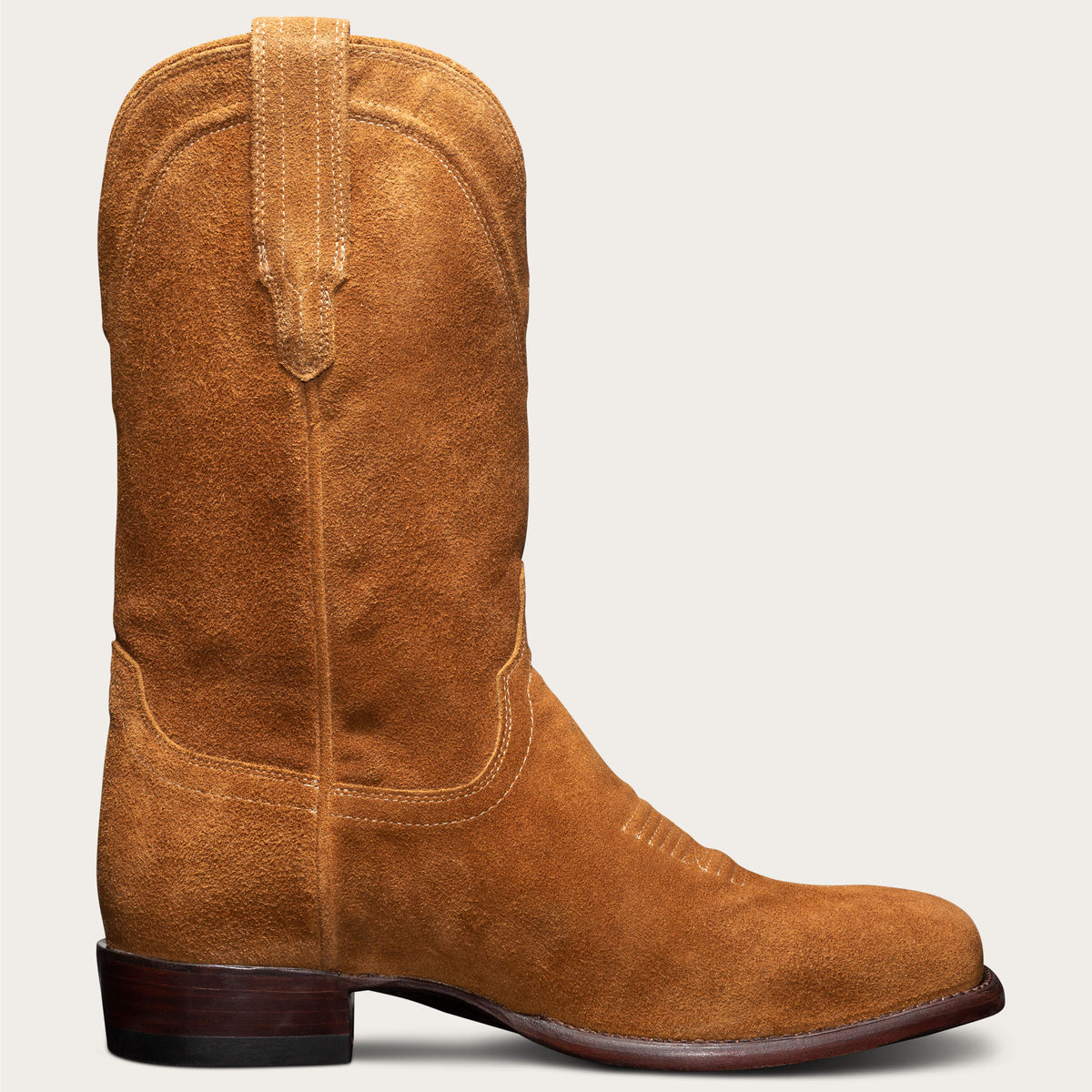 square toe suede cowboy boots