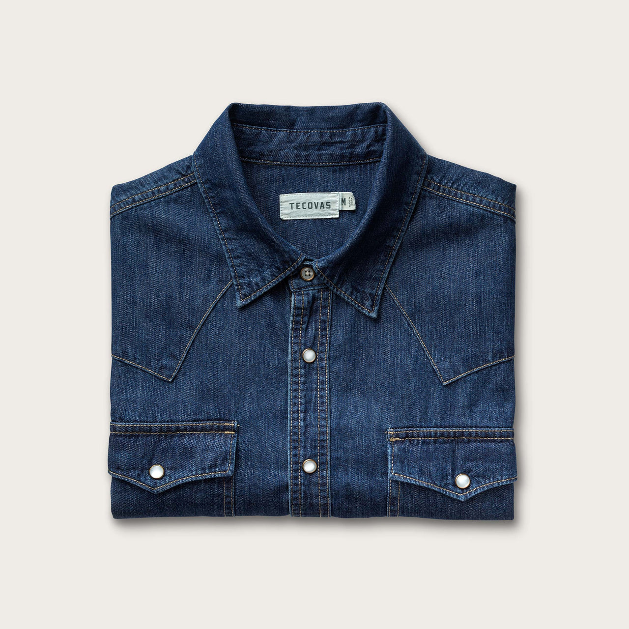 Men's Denim Pearl Snap Shirt - Western Denim Pearl Snap | Tecovas