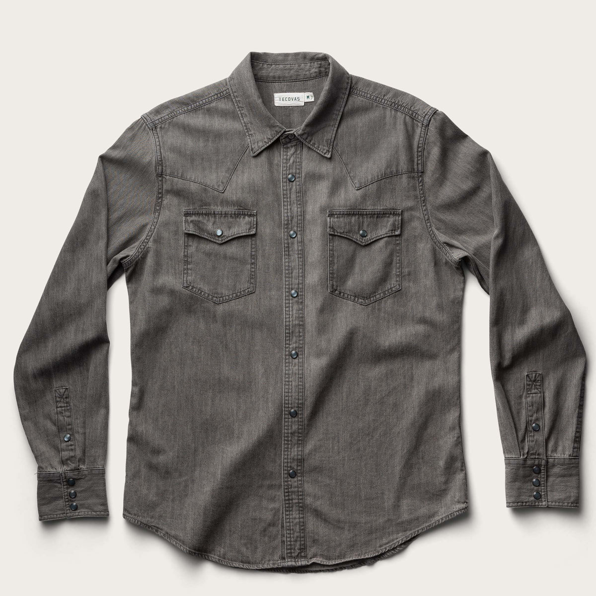 denim pearl snap shirt mens