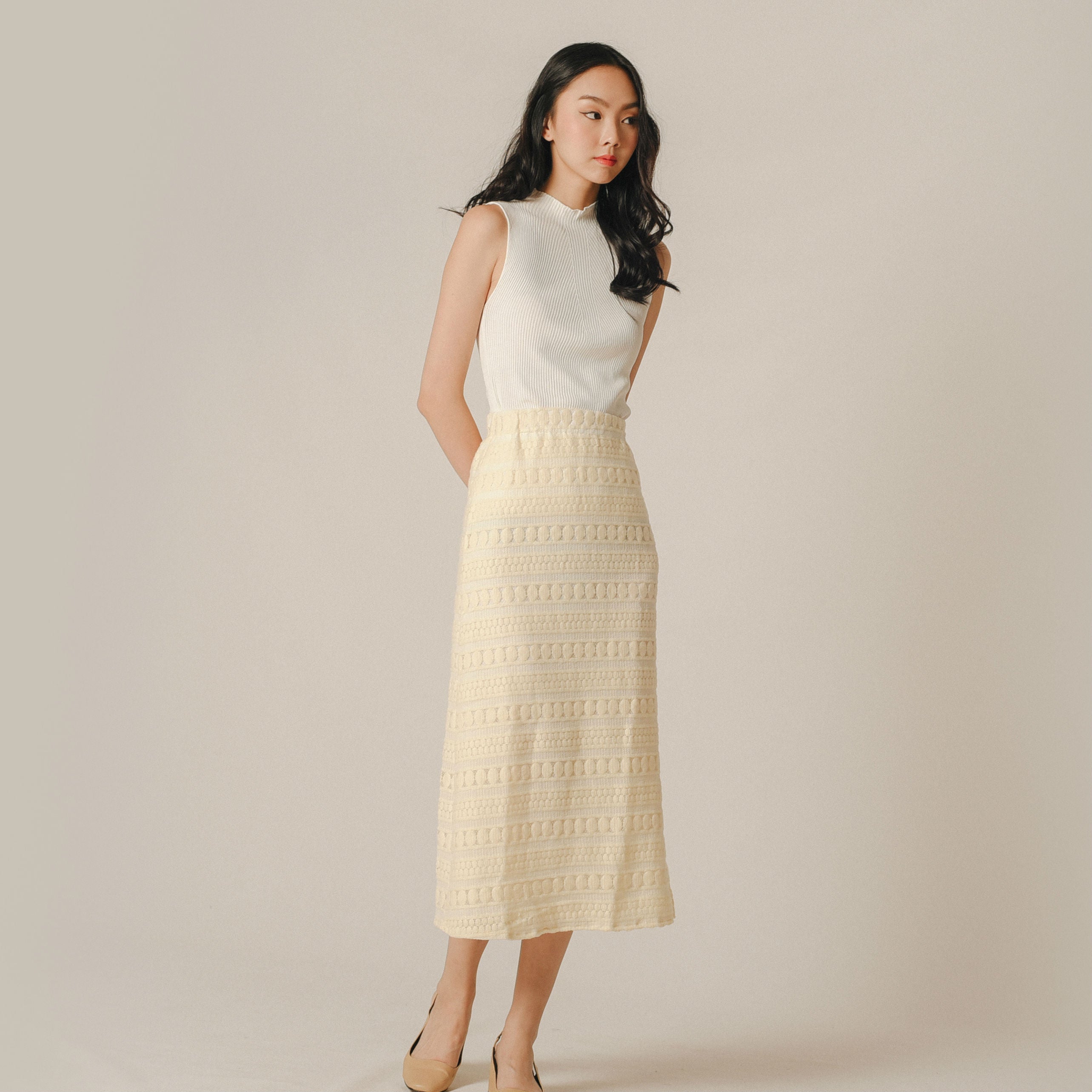 knitted skirt maxi