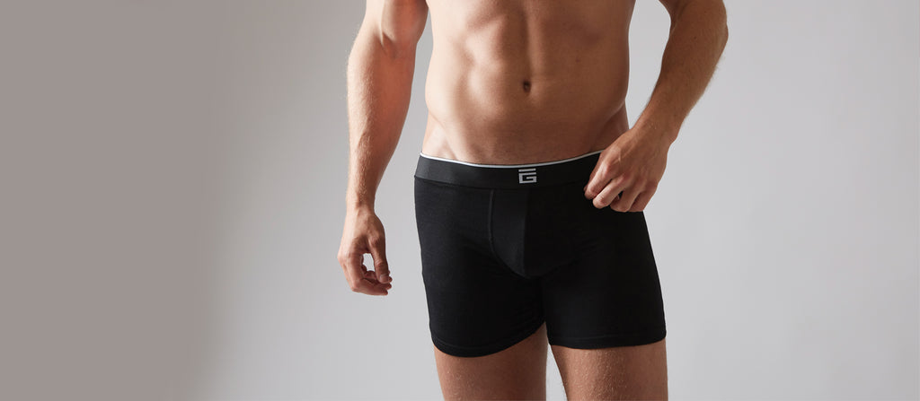Mens 3 Pack Black Bamboo Boxer Shorts | Underwear Briefs – Giovici