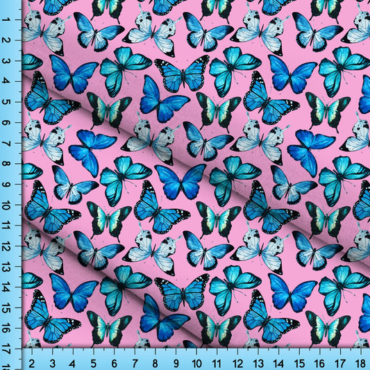 Rainbow Butterflies on Black Fabric By the Yard. Monarch Butterfly Pat –  Crafty Fabrics