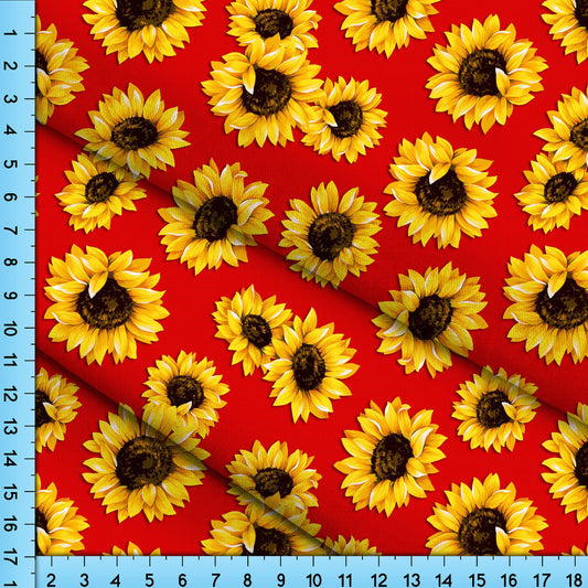 Sunflower Fabric By the Yard, Printed fabric of your choice featuring –  Crafty Fabrics