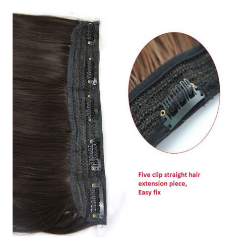 Long Straight Bundles 60cm 23.62" Gradient color hair extension piece 5  clip