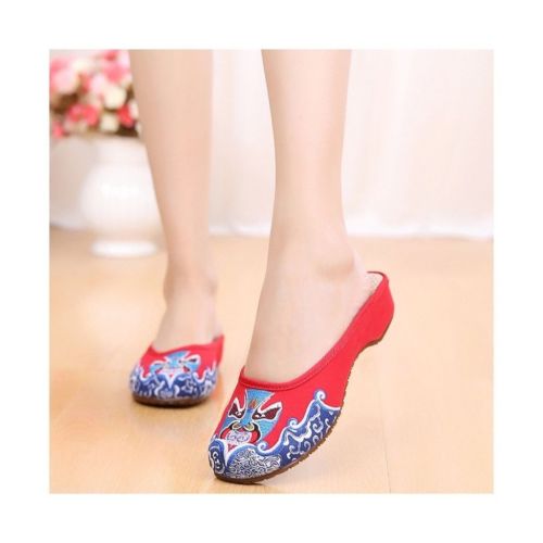 Old Beijing Cloth Shoes Slippers Embroidered Shoes Slipsole Sandals National Sty