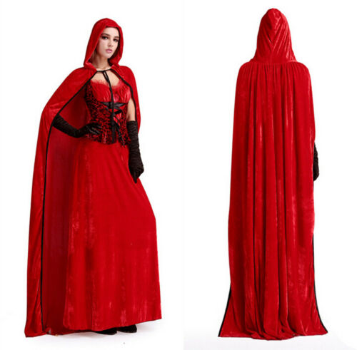 Women Sexy Little Red Riding Hood Adult Costume Fancy Dress Up Halloween  Cosplay