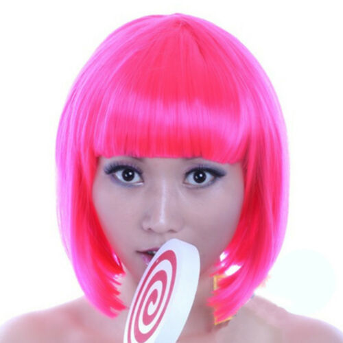 Bobo Hair Cap Wig Anime Pink Cosplay