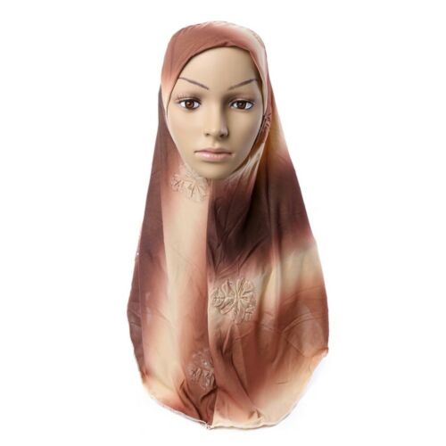 Dignified Temperament Muslim Kerchief Scarf Hat Zircon Printing   10