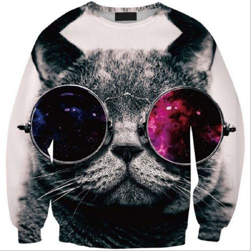 Womens Mens 3D Print Realistic Space Galaxy Animals Hoodie Sweatshirt Top Jumper