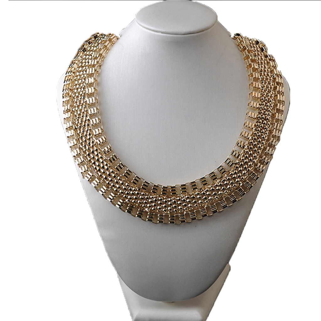 Vintage Alloy Galvanized Short Chavicle Necklace Sweater Necklace