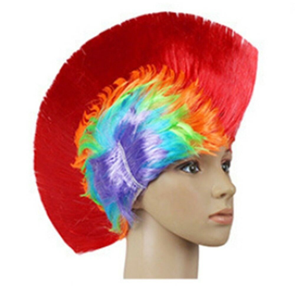 Lustroso Cresta de Gallo Pelo Punk Pelo Tapa Bright Peluca Lustroso Ra