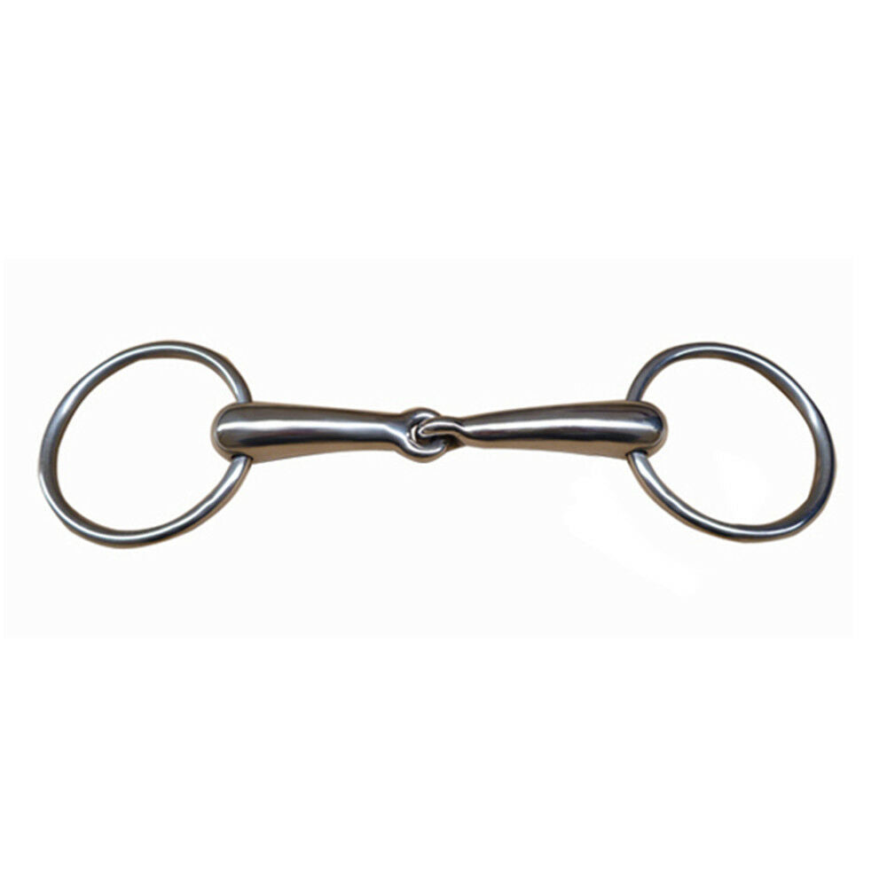 Stainless Steel Horse Ring Snaffle Bit Hollow Jointed Mouth Equestrian Supplies