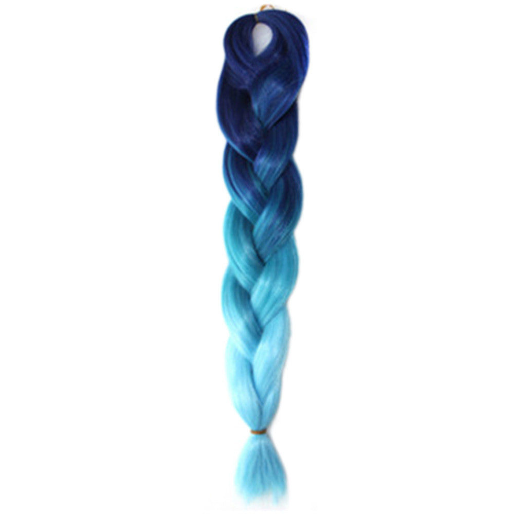 African Dyed Big Braid Wig  Gradient Ramp     CBZ-18