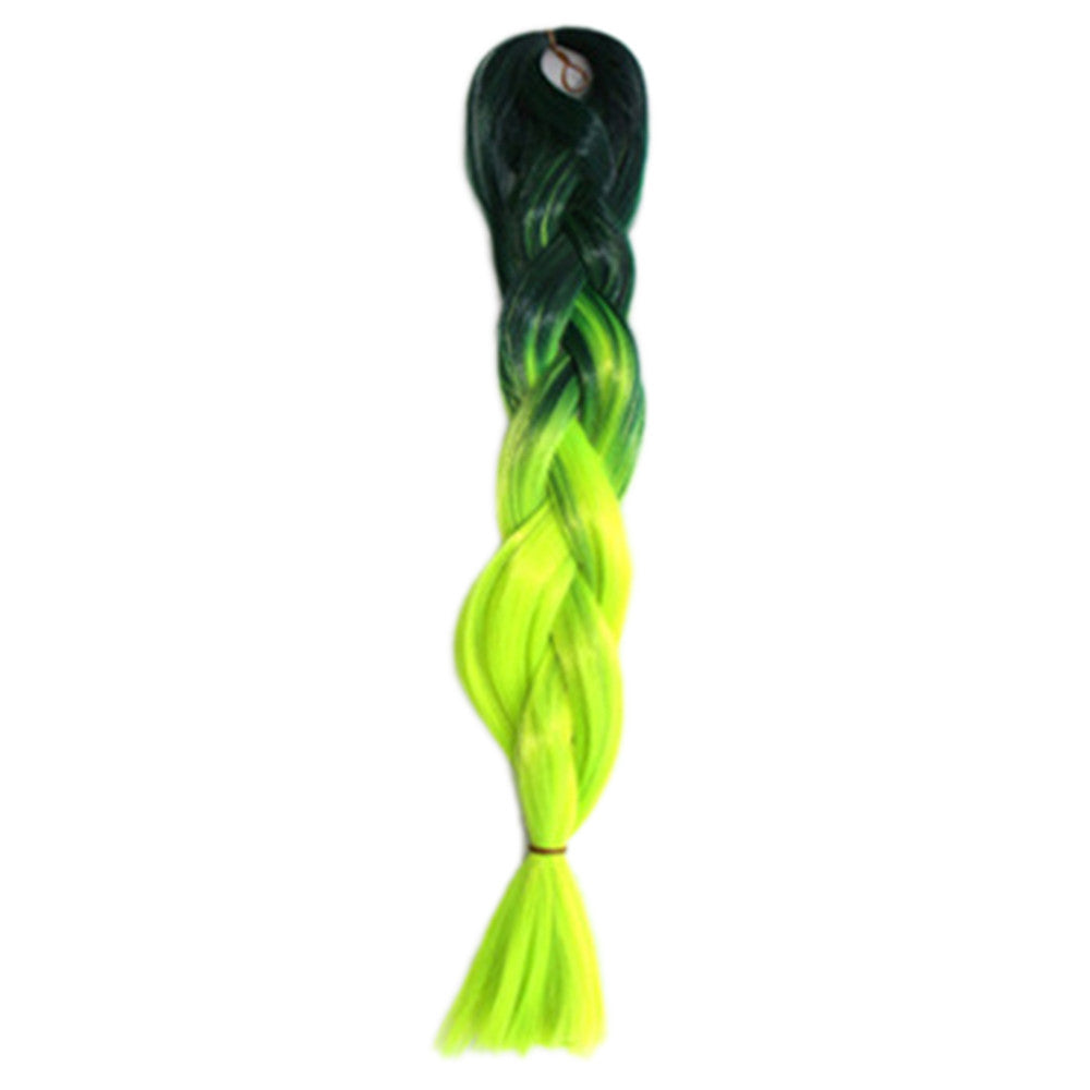 African Dyed Big Braid Wig  Gradient Ramp     CBZ-19