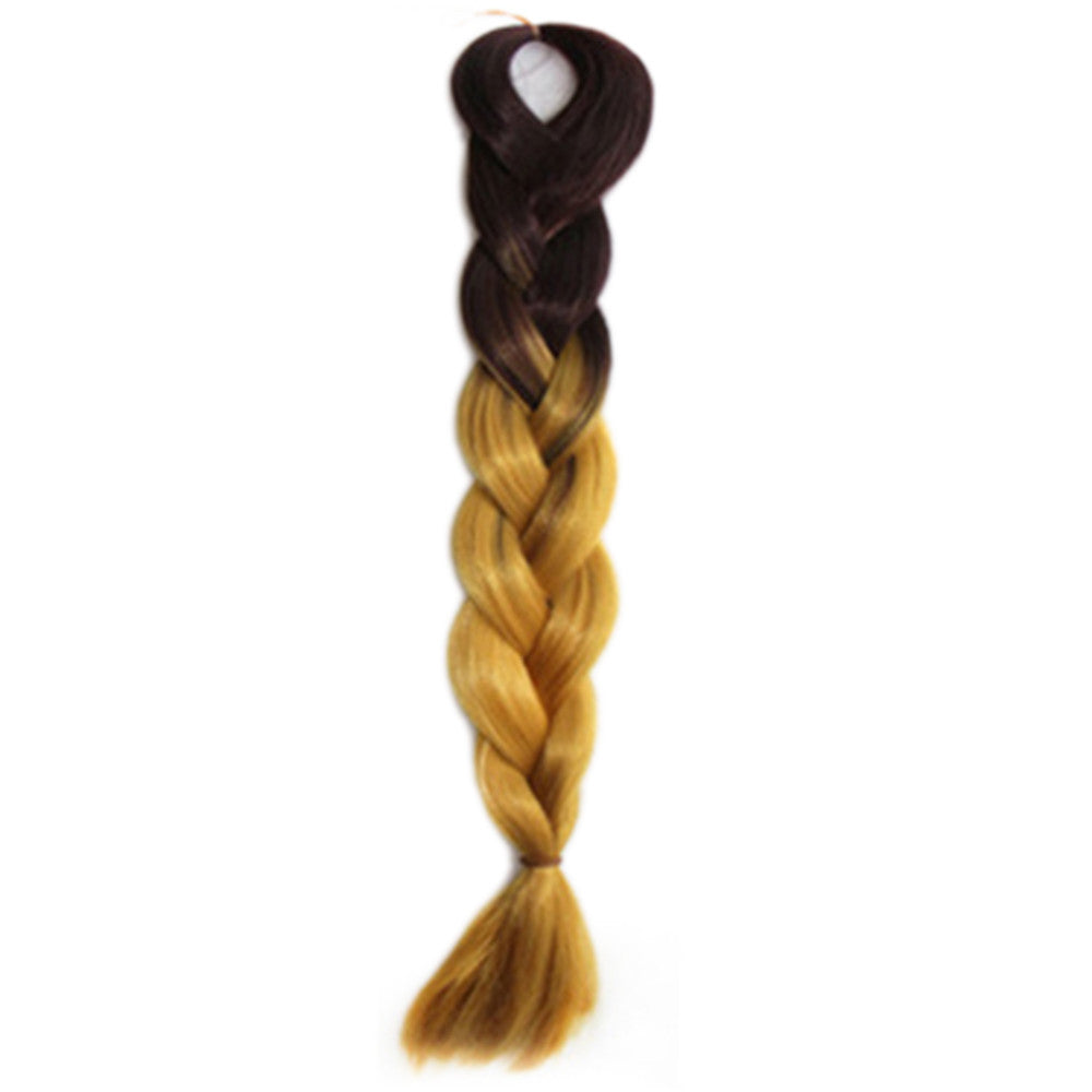 African Dyed Big Braid Wig  Gradient Ramp     CBZ-23