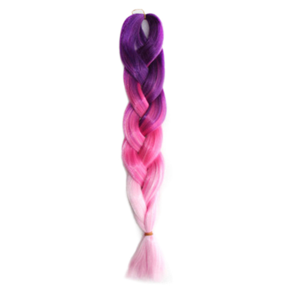 African Dyed Big Braid Wig  Gradient Ramp     CBZ-27