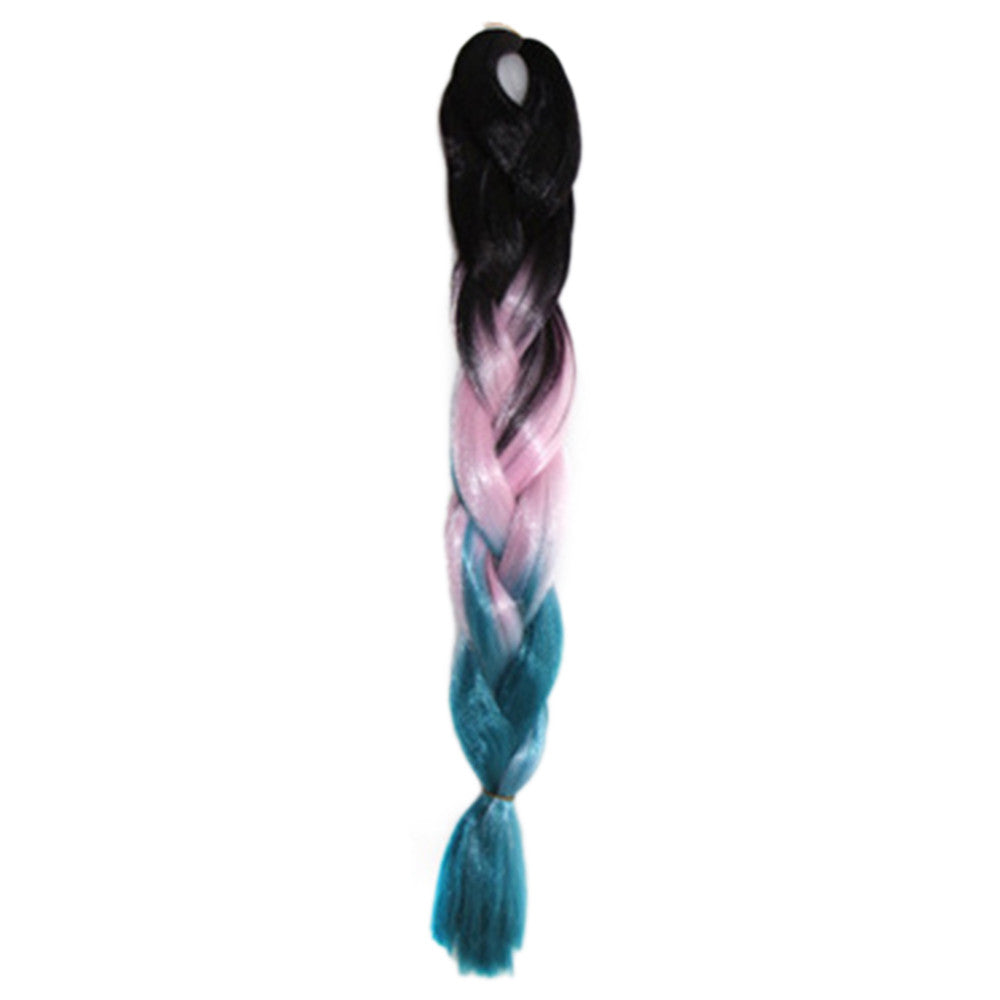 African Dyed Big Braid Wig  Gradient Ramp     CBZ-28