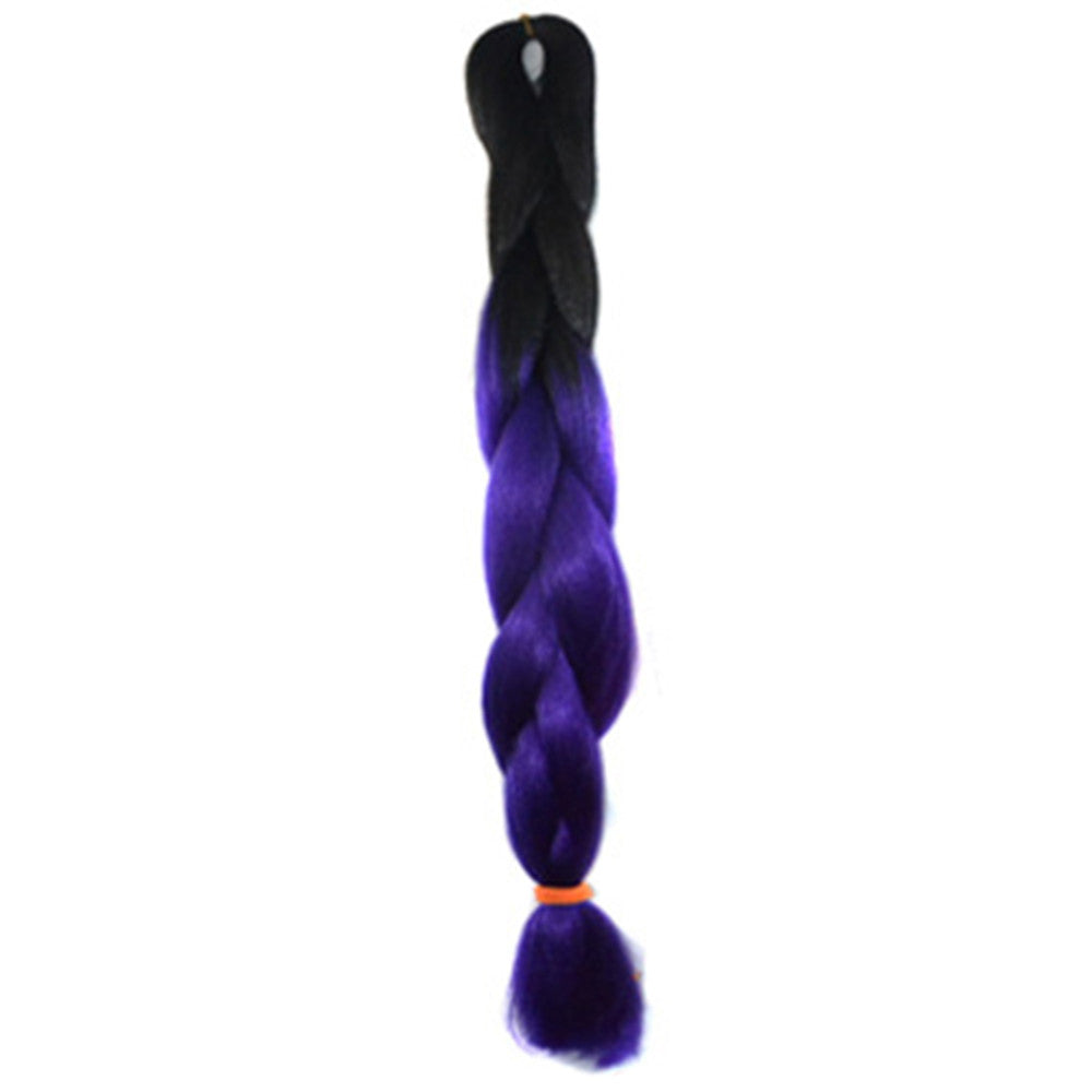 African Dyed Big Braid Wig  Gradient Ramp     CBZ-39